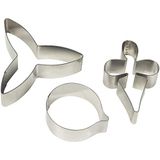 PME MO223 roestvrijstalen mottenorchidee bloemblaadjessnijders, set van 3, zilver, 2 x 9 x 14,1 cm