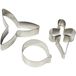 PME MO223 roestvrijstalen mottenorchidee bloemblaadjessnijders, set van 3, zilver, 2 x 9 x 14,1 cm
