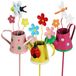 Lot de 3 piquets décoratifs pour jardin avec des figurines d'insectes
