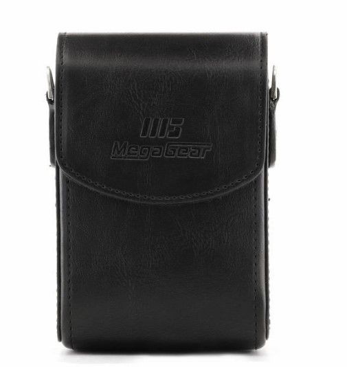 MegaGear MG1428 - Cameratas - Zwart - Leer - Compatibel met Leica C-Lux, Panasonic Lumix DC-ZS200