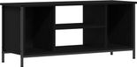 vidaXL TV-kast Zwart Eiken Bewerkt Hout 102 x 35 x 45 cm