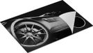 Chefcare Inductie Beschermer Moderne Sportwagen Auto - Zwart Wit - 75x50 cm - Inductie Mat