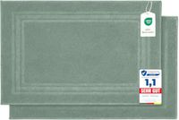Komfortec Set van 2 badmatten, 50 x 70 cm, 100% katoen, 600 g/m², dik, zacht en zeer absorberend, sneldrogend, Oeko-Tex Standard 100 gecertificeerd