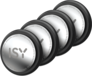 ISY Iit-1001 ISYtag 4-pack - Zilver