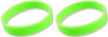 Merkloos Siliconen armbandjes - 10x - stretch - neon groen - polsbandjes - volwassenen