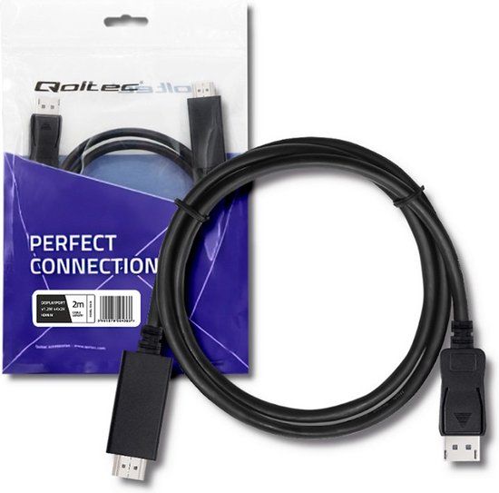 Qoltec DisplayPort v1.2 mannelijk | HDMI-mannelijk | 5K | 2m