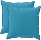 vidaXL - Kussensloop - 2 st - HOUTEN - Lichtblauw - 55 x 55 cm - Polyester