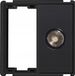 Prise murale avec module TV, type RTX SH, système, noir