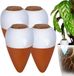 Merkloos Relaxdays Waterdruppelaars - set van 4 - 350 ml - met deksel - keramiek - terracotta-wit