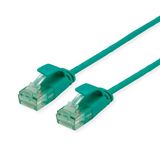 ROLINE RM UTP DataCenter Patchkabel Cat.6A (Klasse EA), extra dun, groen, 0,3 m