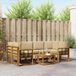 vidaXL - Salon d'angle - 6 places assises - Naturel et beige - Acacia bois