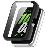 Wigento Samsung Galaxy Fit 3 Kunststof Beschermhoes met H9 Beschermglas - Zwart