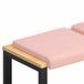 vidaXL Coussin de banc 4 pièces sherpa tissu rose profondeur 35 cm