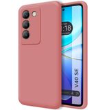 Tumundosmartphone Hoesjes van vloeibare siliconen, zeer zacht voor Vivo V40 SE 5G, roze