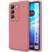 Tumundosmartphone Hoesjes van vloeibare siliconen, zeer zacht voor Vivo V40 SE 5G, roze