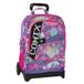 COMIX Ultra Bright sac à dos scolaire, trolley, amovible, avec lettrage LED, grands compartiments, roues interchangeables, poignée réglable, bretelles rembourrées, fond préformé, 34 x 52 x 22 cm