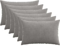 vidaXL Kussensloop Lichtgrijs 50 x 80 cm (6 stuks)