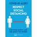 AVERY COVID-19 Social Distancing A4 Label 297x210mm, 2 per pak