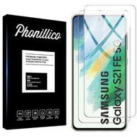 Phonillico® Samsung S21 FE 5G Gehard Glas Screenprotector [Pack 2]