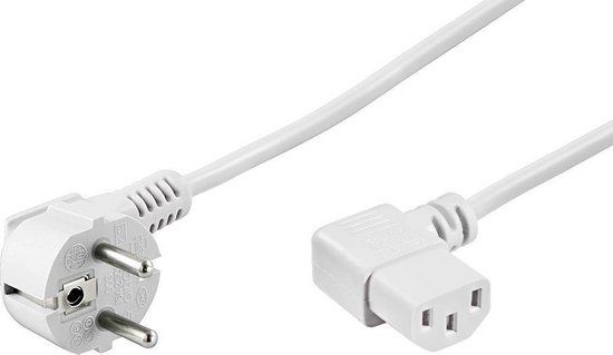Goobay Stroomkabel met C13 plug - wit - 2 meter
