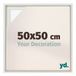 yd, Cadre 50x50 cm Blanc Mat - Cadre pour toile - MDF Lyon