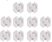 CHPN Stopcontactdopjes - Stopcontact beveiligers - Stopcontact afdekplaatjes - 10 stuks - Wit - Zelfklevend