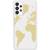 Samsung Bedrukt siliconen hoesje compatibel met Galaxy A33 5G Map beige
