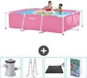 Intex Rechthoekig Frame Zwembad - 220 x 150 x 60 cm - Roze