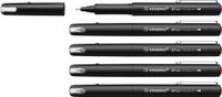 STABILO Dr!ver - Premium Fineliner - 0.4 mm - Rood - Doos 5 Stuks