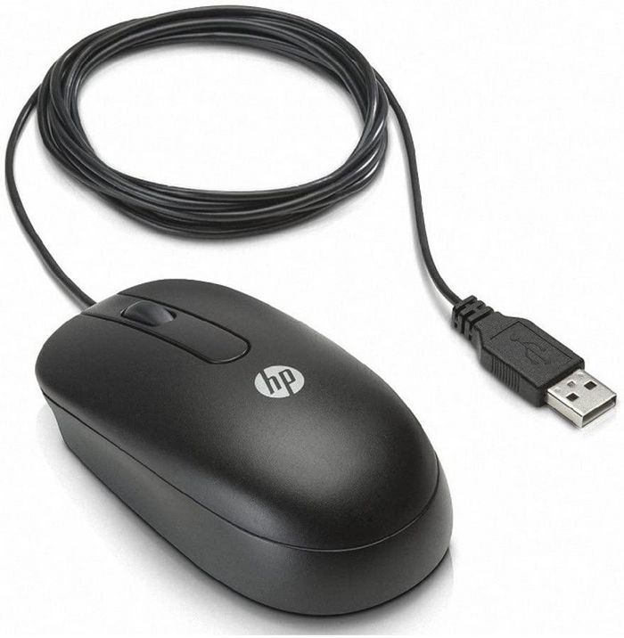 HP USB Optical Mouse - Black - 672652-001