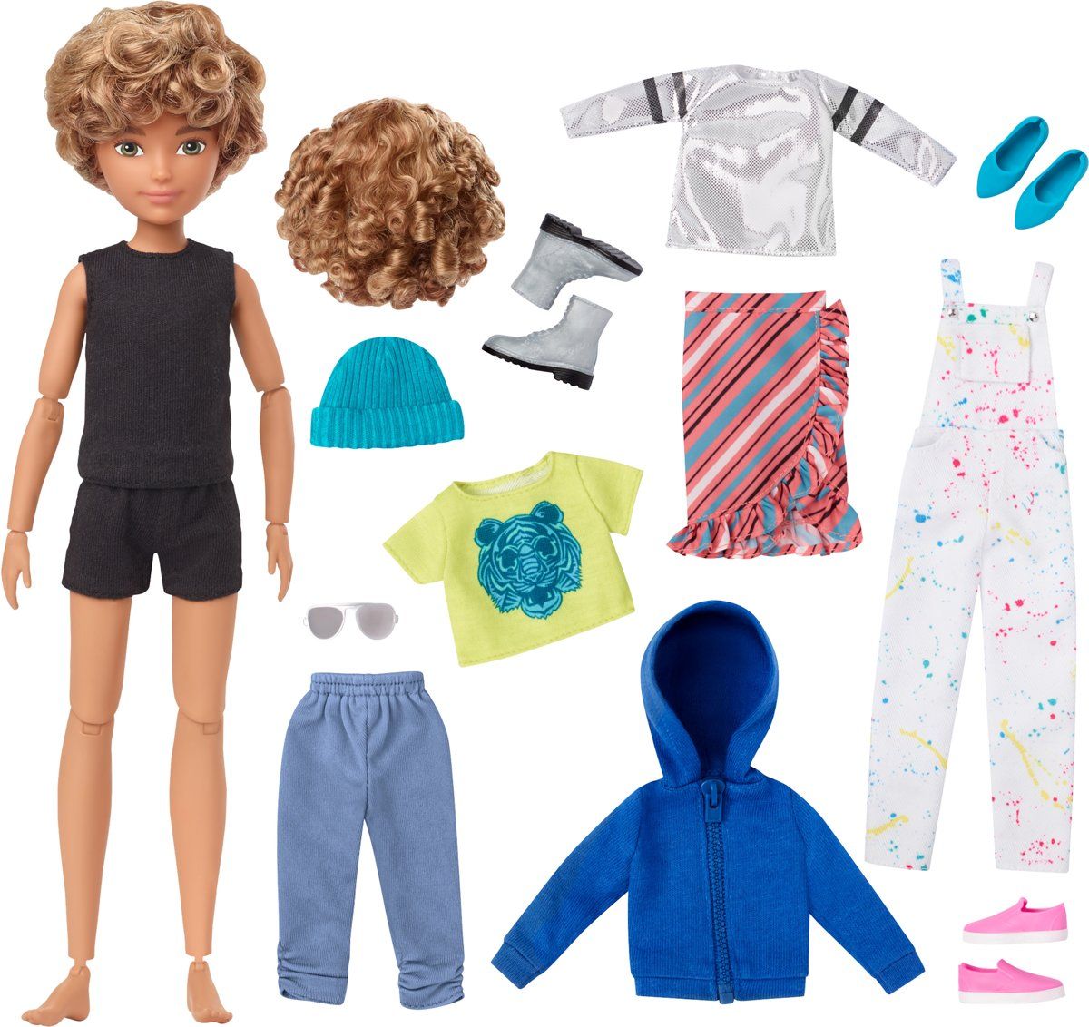 Creatable World Deluxe Personage Kit Blond Krullend Haar