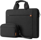 Inateck LB02014 15-15,6 inch laptoptas, hoes, tas, notebookhoes, beschermhoes, case, spatwaterdichte beschermtas, aktetas met accessoiretas, zwart