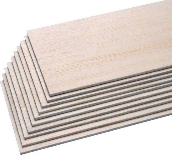 Pichler Balsahout plank C6446 - 1000 x 100 x 6 mm - 10 stuks