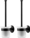 Ibenzoa® porte-brosse WC pour montage mural, sans perçage, noir