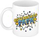 Bellatio Decorations Shoppartners Bv Beterschap papa cadeau koffiemok / theebeker wit met sterren - 300 ml - keramiek