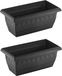 Hega jardinera - Set van 2 plantenpotten - 40 x 20 cm - Antraciet grijs
