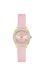 Guess GW1000L2 Mini Luna 30mm Roestvrij Staal Goud Rose Dial Quartz Mineraal Glas Cubic Zirconia 3ATM Witte Siliconen Band 14mm Dames Horloge