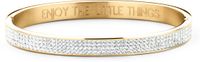 CO88 Collection Sparkle 8CB 90310 Stalen Bangle met Kristallen - Goudkleurig / Wit
