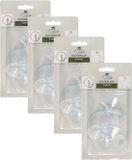 Merkloos Zuignappen ophanghaakjes - 12x stuks - 6 cm - groot - transparant - kerstverlichting ophangen