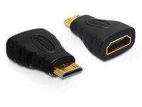 DeLOCK 65244 HDMI-C M - HDMI-A F Adapter - Zwart