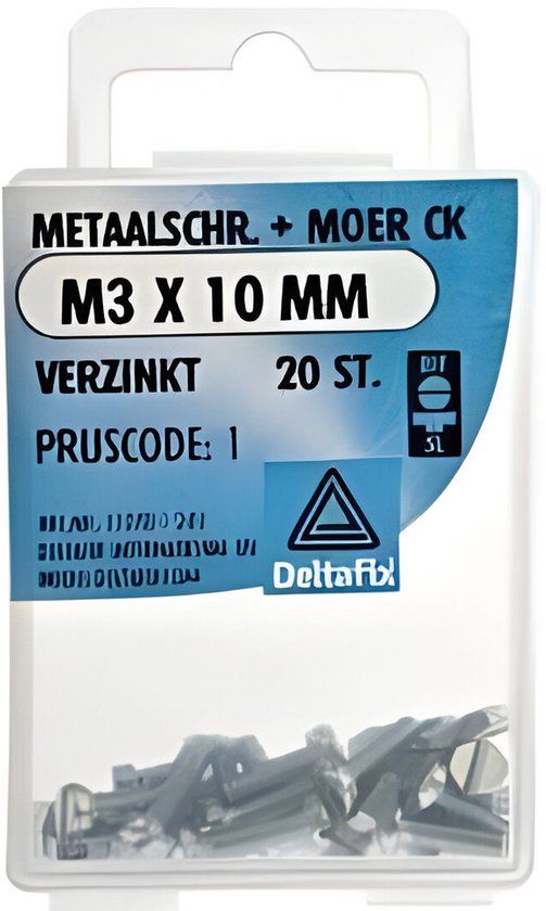 Deltafix Metaalschroeven cilinderkop verzinkt m3x10mm