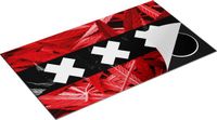 Chefcare Inductie Beschermer Amsterdamse Vlag met Cannabis Achtergrond - 89,6x51,6 cm - Inductie Mat