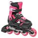 Patins à roulettes - Réglable en quatre tailles - Noir et rose - Pour filles