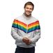 Boland - Vintage Regenboog trainingsjasje, kostuum voor mannen in retro stijl, groepskostuum voor themafeesten of carnaval