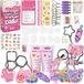 Cupcake Knutselset pour enfants DIY set pour créativité Porte-clés cupcake et épingles à cheveux avec colle crème