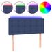 VidaXL Hoofdbord LED Blauw Polyester/Hout 1000x50x780-880 mm