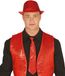 Fiestas Guirca Carnaval cravate et chapeau - rouge - paillettes - Adultes