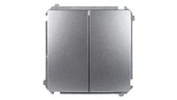 Kontakt-Simon BMW6/2.01/21 Elektrische schakelaar van roestvrij staal, accessoires voor elektrische messen van kunststof, IP20, IP44, 230 V, 10 A, 75 mm