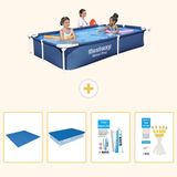 Bestway Rechthoekig Steel Pro Zwembad - 221 x 150 x 43 cm - Blauw