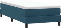 vidaXL Boxspringbed zonder matras, fluweel, donkerblauw, 100x210 cm